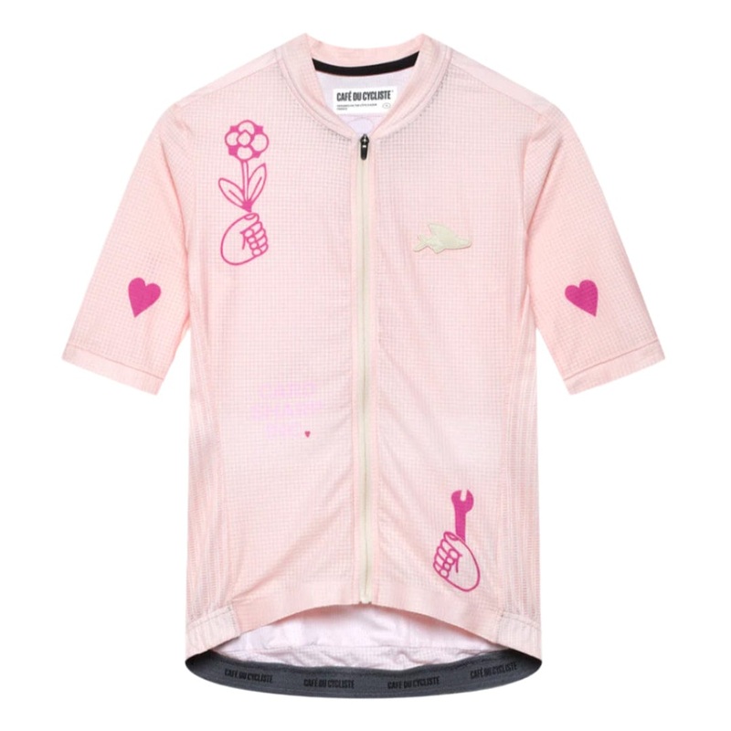 Caf du Cycliste Women’s Angeline Jersey Short Sleeve Card Sharp Rosa XXS