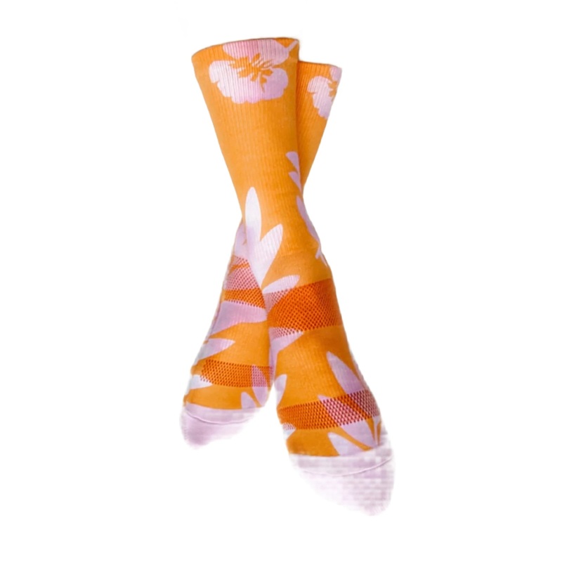 Samsara Performance Crew Socks Citrus Bloom Small/Medium