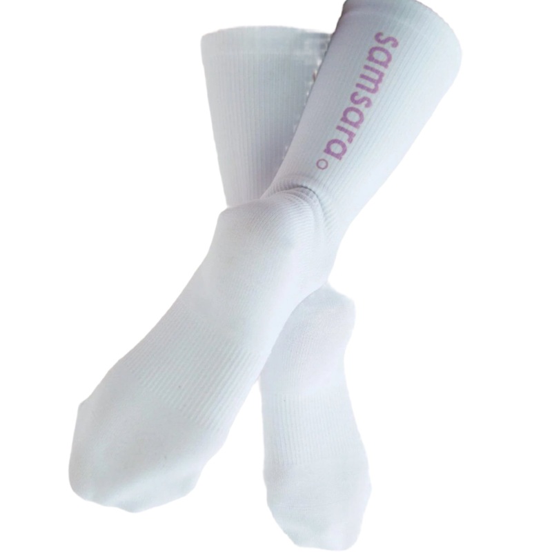 Samsara Performance Crew Socks White Small/Medium