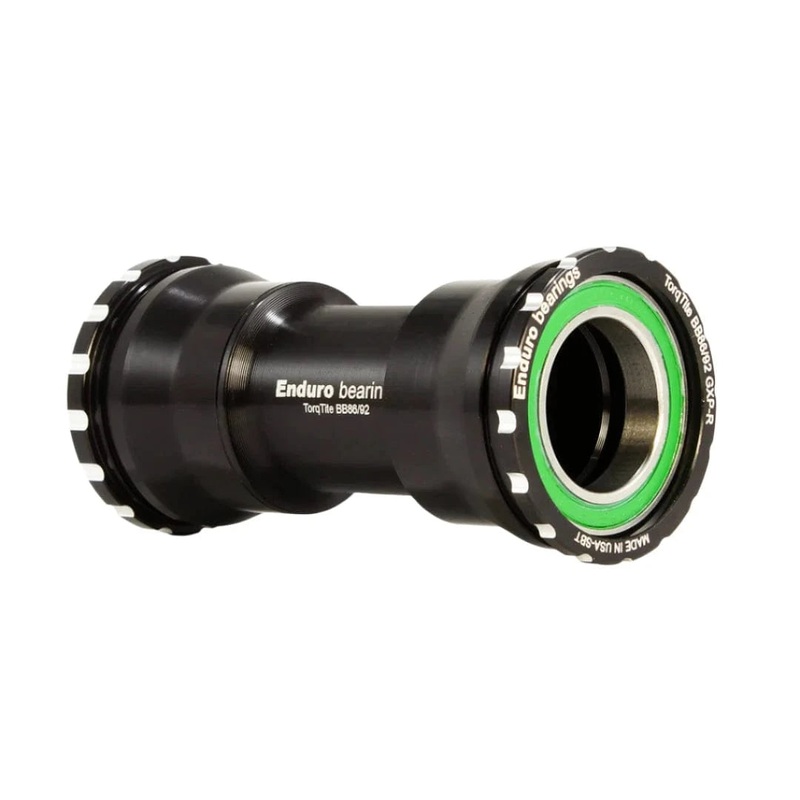 Enduro TorqTite Stainless Steel Angular Contact BB86/BB92 Bottom Bracket, Black