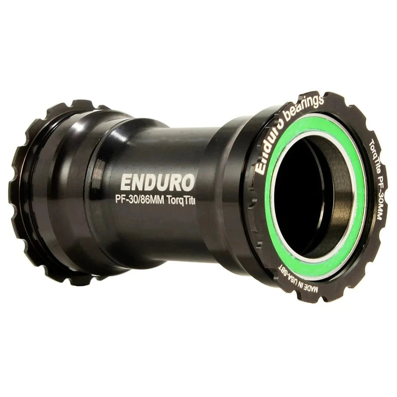 Enduro TorqTite Bottom Bracket Stainless Steel Angular Contact Bearings – BB386EVO to SRAM DUB Black