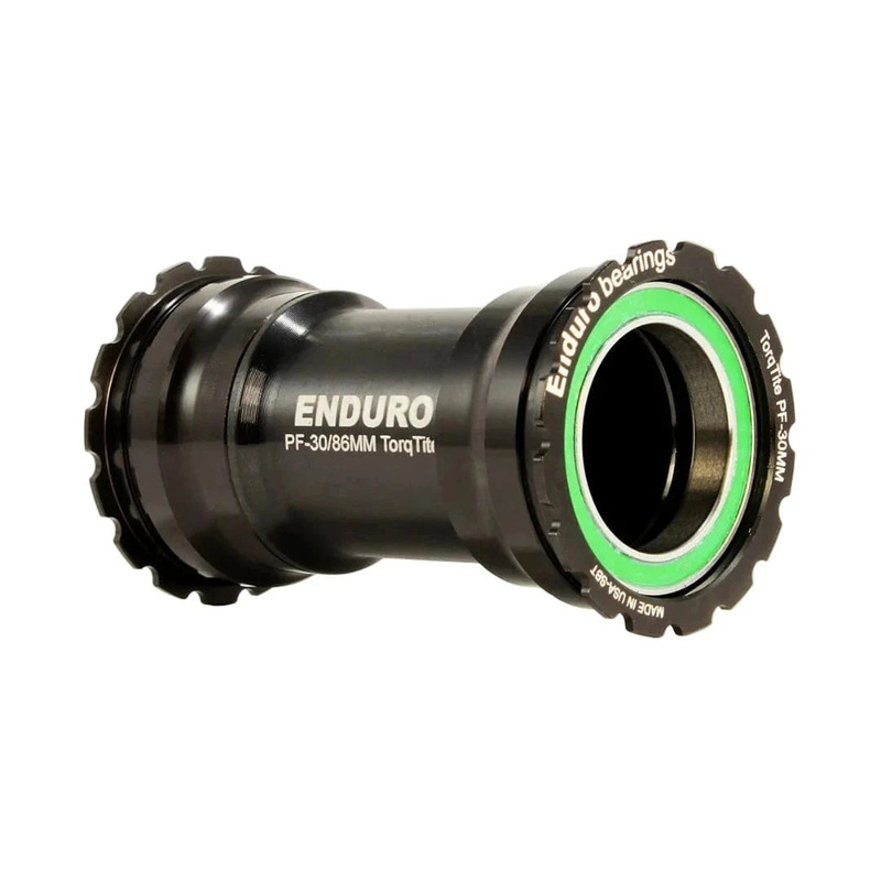 Enduro TorqTite Stainless Steel Angular Contact Bottom Bracket, 386EVO, Black