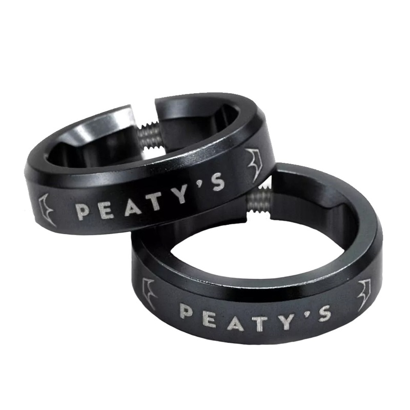 Peaty’s Monarch Grip Lockrings – Pair – Black