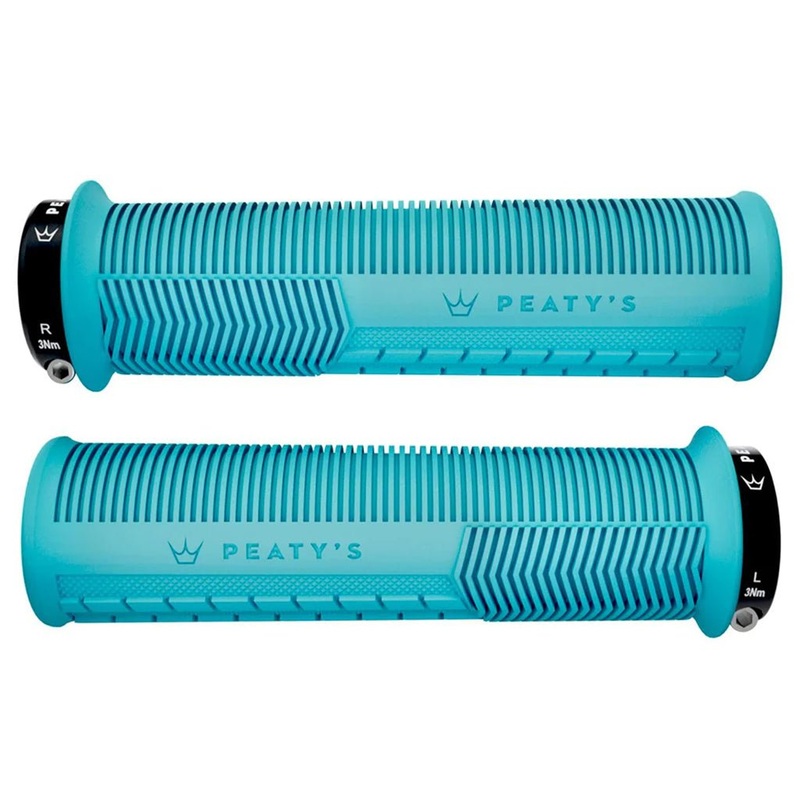 Peaty’s Mushroom Thin Lock-On Grips – Turquoise