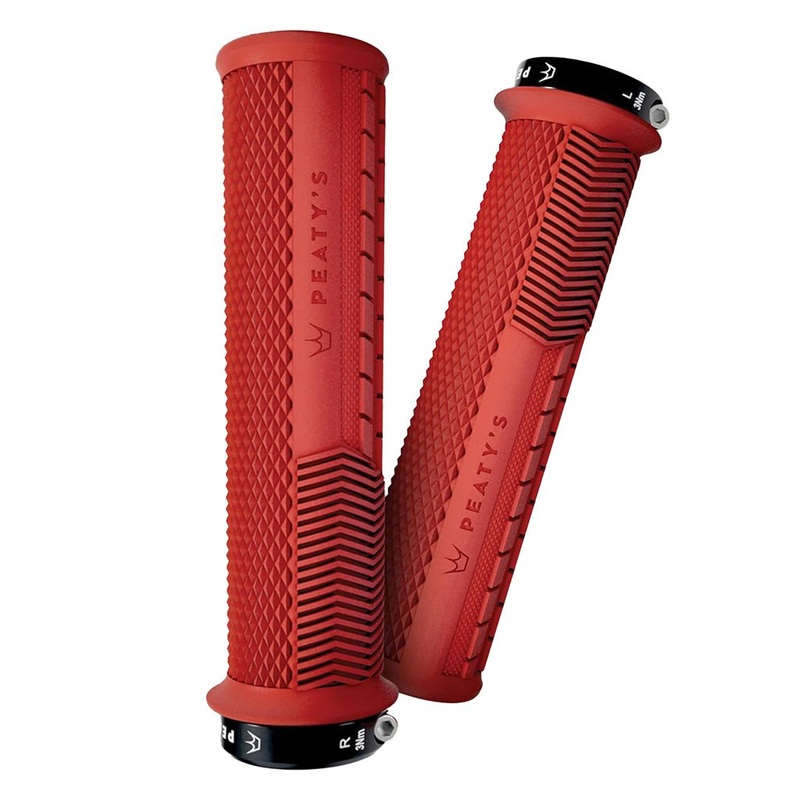 Peaty’s Race Control Knurl Thin Lock-On Grips – Red