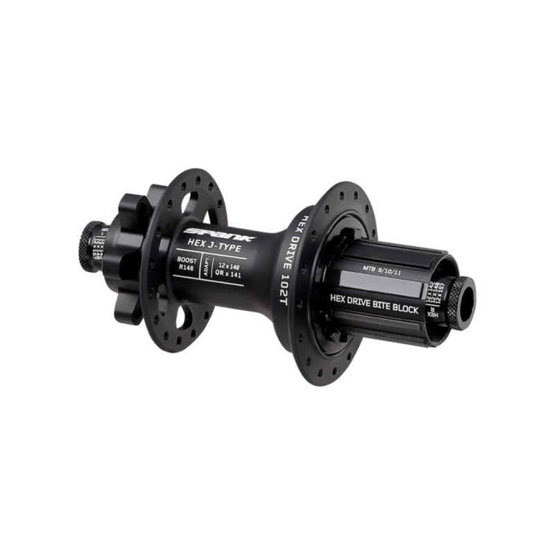 Spank Hex J-Type Rear Hub Black HG