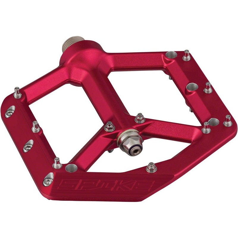 Spank Spike Platform Pedals – Aluminum – Red