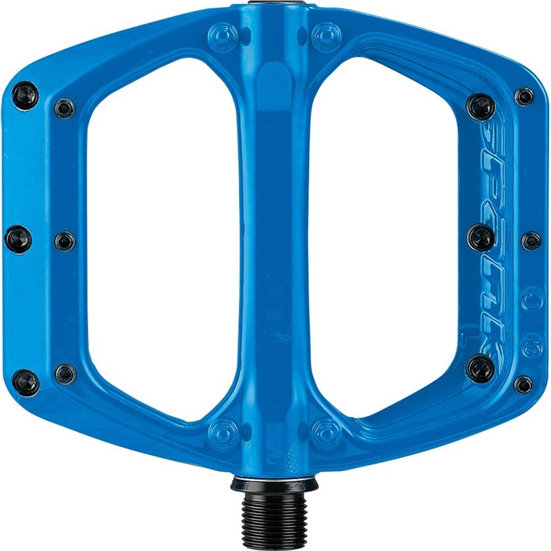 Spank Spoon DC Platform Pedals – Aluminum – 110mm Wide – Blue