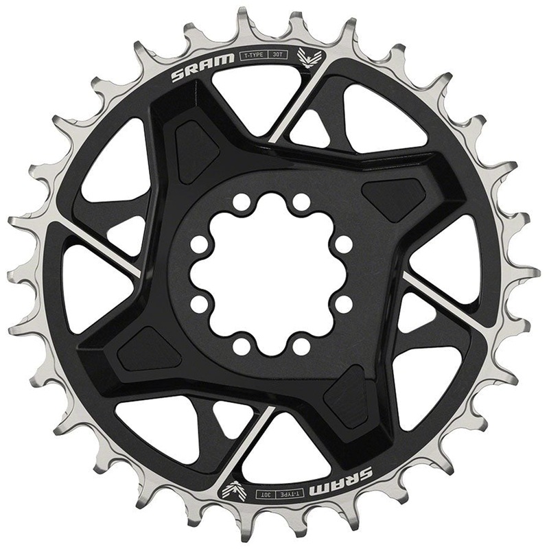 SRAM X0 Eagle T-Type Direct Mount Chainring – 30t, 12-Speed, 8-Bolt Direct Mount, 3mm Offset, Aluminum, Black, D1