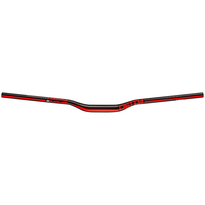 Deity Blacklabel 800 Handlebar – 25mm Rise – 800mm Width – 31.8mm Clamp – Black w/ Red