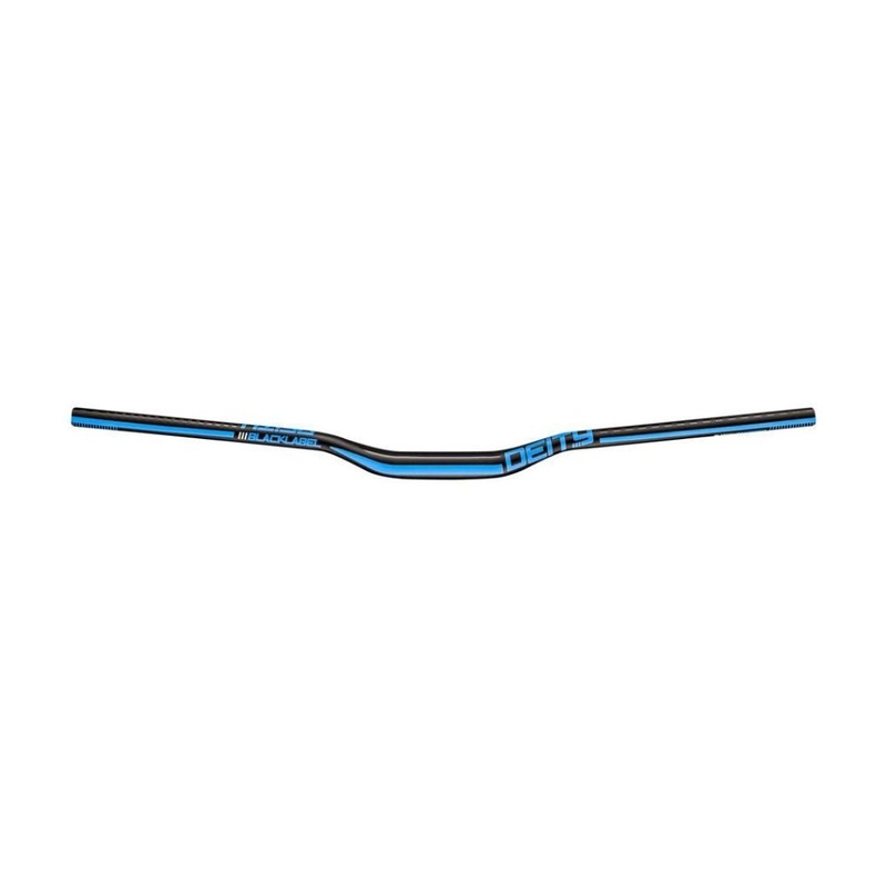 Deity Blacklabel 800 Handlebar – 25mm Rise – 800mm Width – 31.8mm Clamp – Black w/ Blue