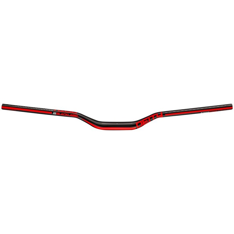 Deity Blacklabel 800 Handlebar – 38mm Rise – 800mm Width – 31.8mm Clamp – Black w/ Red