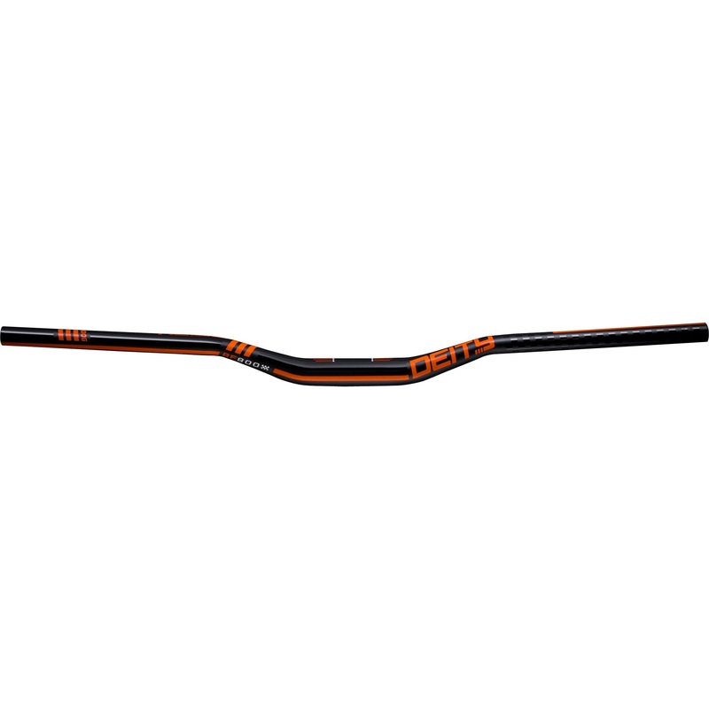 Deity Brendog 800 Handlebar – 31.8mm Clamp – 30mm Rise – 800mm Width – Black & Orange