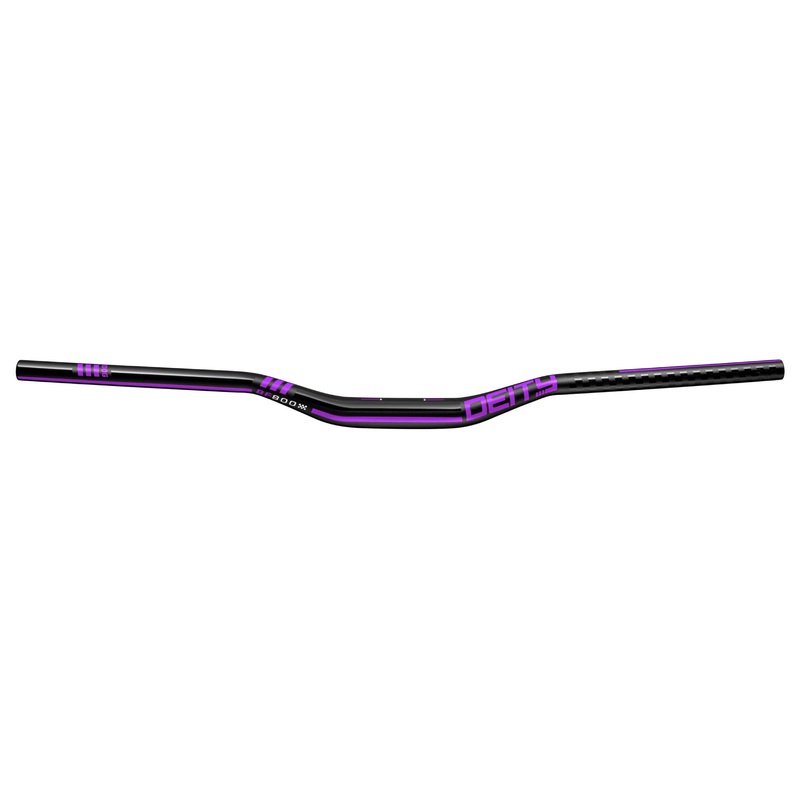 Deity Brendog 800 Handlebar – 31.8mm Clamp – 30mm Rise – 800mm Width – Black & Purple