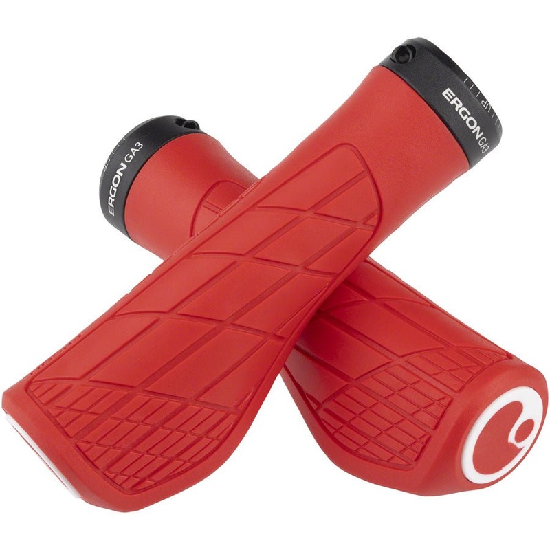Ergon GA3 Grips – Risky Red Lock-On Large