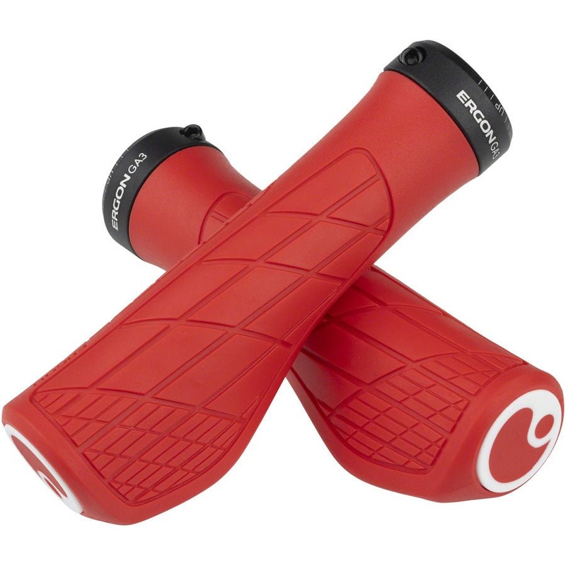 Ergon GA3 Grips – Risky Red Lock-On Small