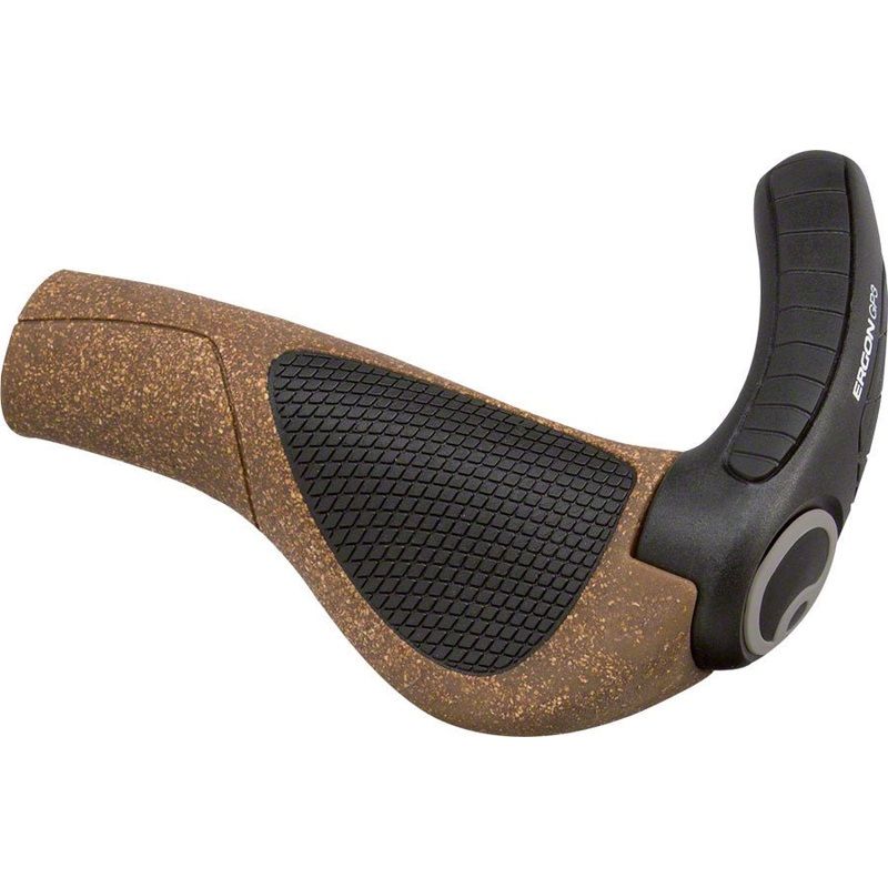 Ergon GP3 BioKork Grips – Large Black/Cork Lock-On