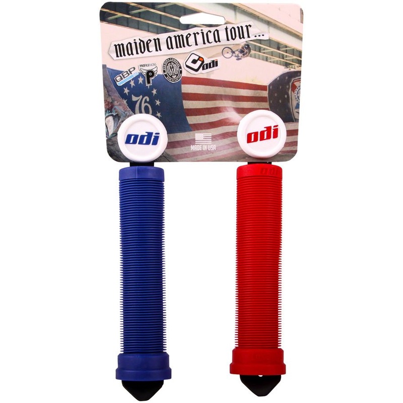 ODI Maiden America Grips – Soft Compound Longneck Red/White/Blue
