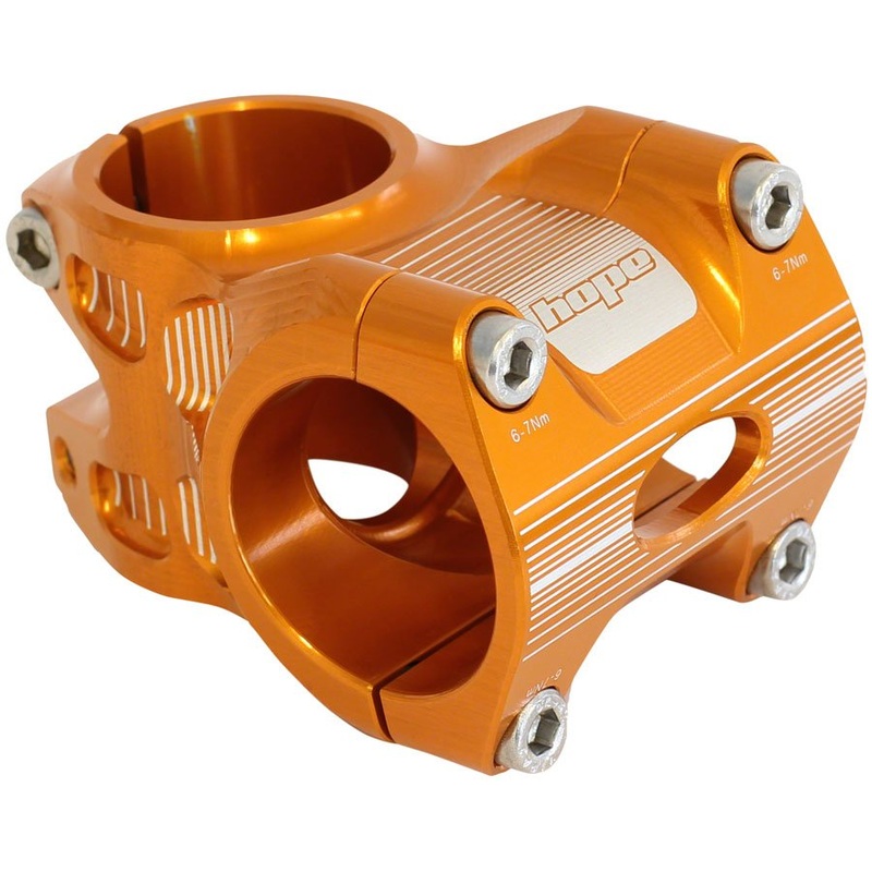Hope AM/Freeride Stem – 35mm 31.8 Clamp +/-0 1 1/8″ Aluminum Orange