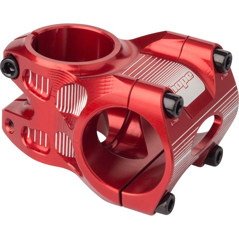 Hope AM/Freeride Stem – 35mm 31.8 Clamp +/-0 1 1/8″ Aluminum Red