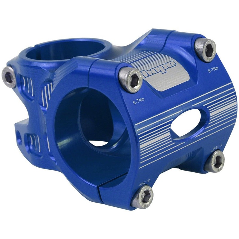 Hope AM/Freeride Stem – 35mm 35 Clamp +/-0 1 1/8″ Aluminum Blue