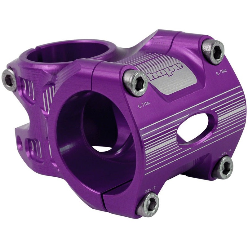 Hope AM/Freeride Stem – 35mm 35 Clamp +/-0 1 1/8″ Aluminum Purple