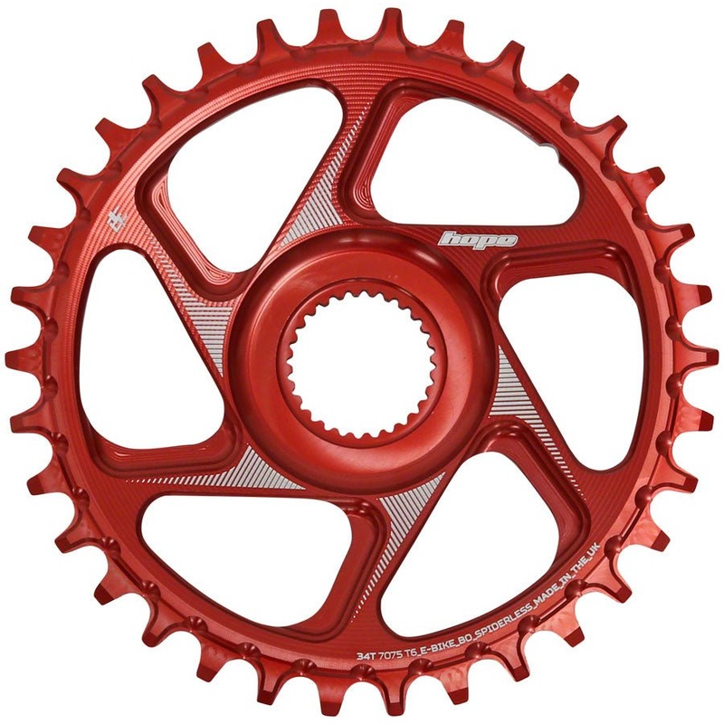 Hope Bosch Gen 4 eBike Chainring – 34t Red