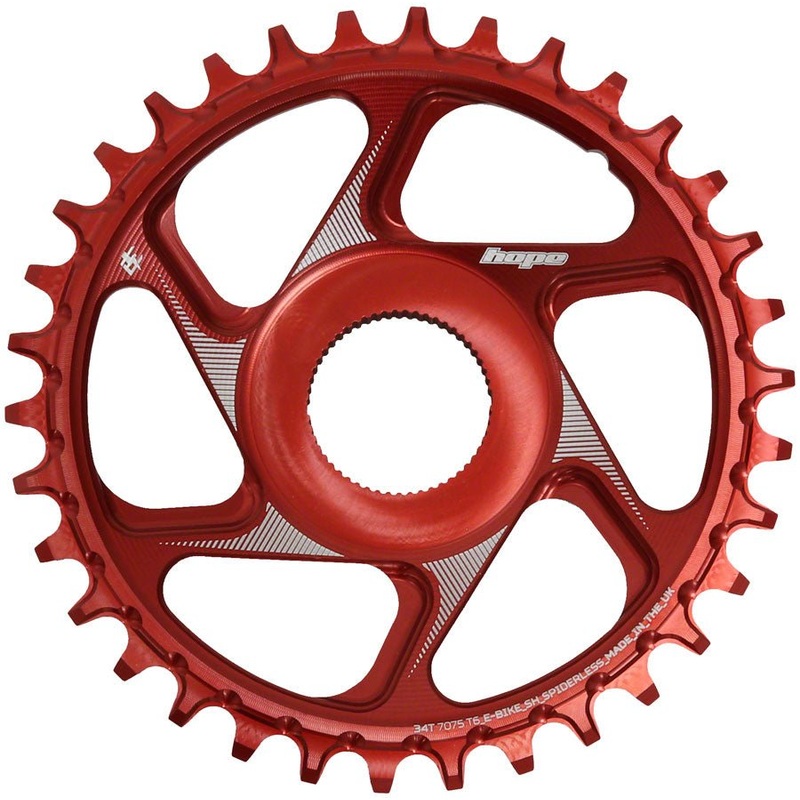 Hope Shimano eBike Chainring – 34t Red