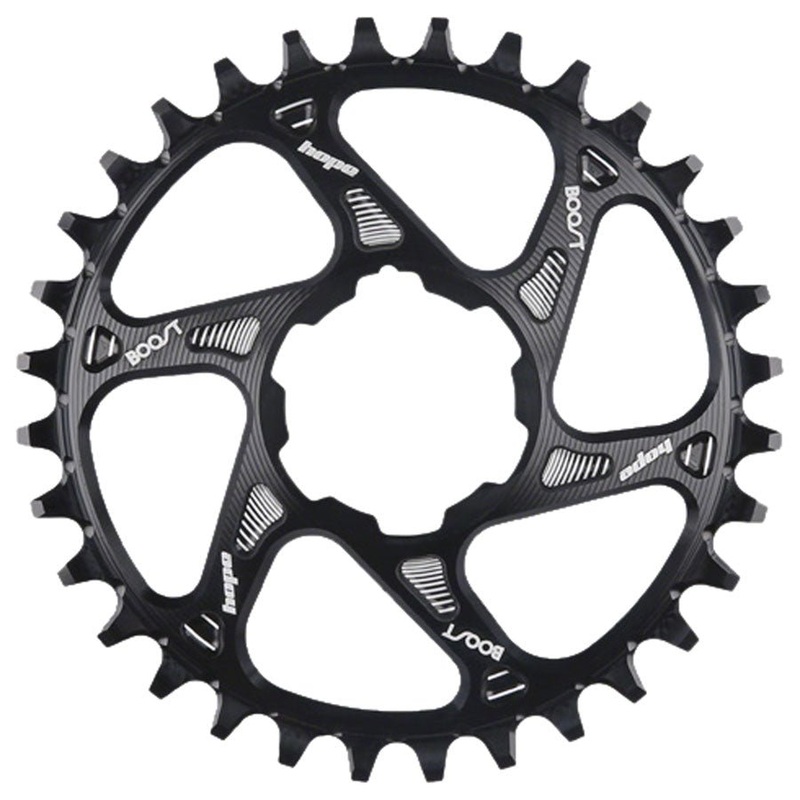 Hope Spiderless Retainer Chainring – 34t Boost Hope Direct Mount For Shimano 12-Speed Drivetrain BLK
