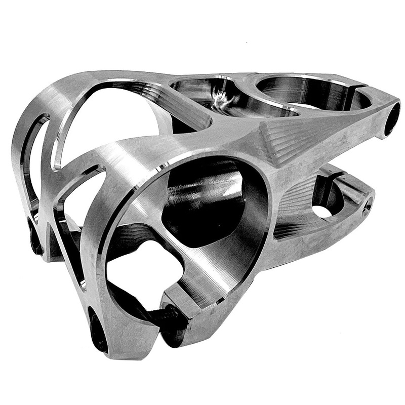 5Dev 2 Bolt Titanium Stem – 35mm Clamp – 48mm Length – Raw