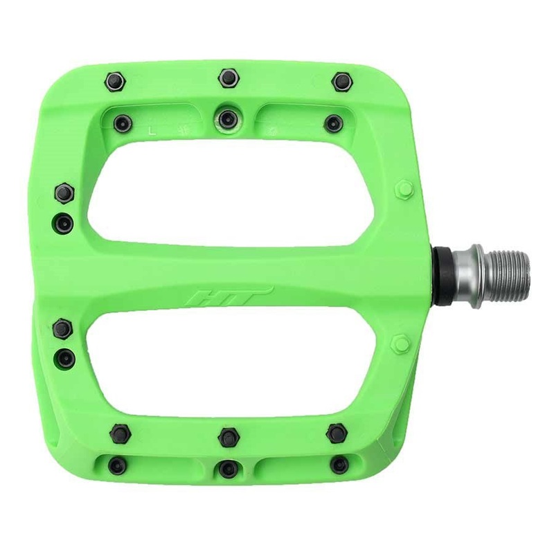 HT Components PA03A Nano P Platform Pedals – Body: Nylon – Spindle: Cr-Mo – Green