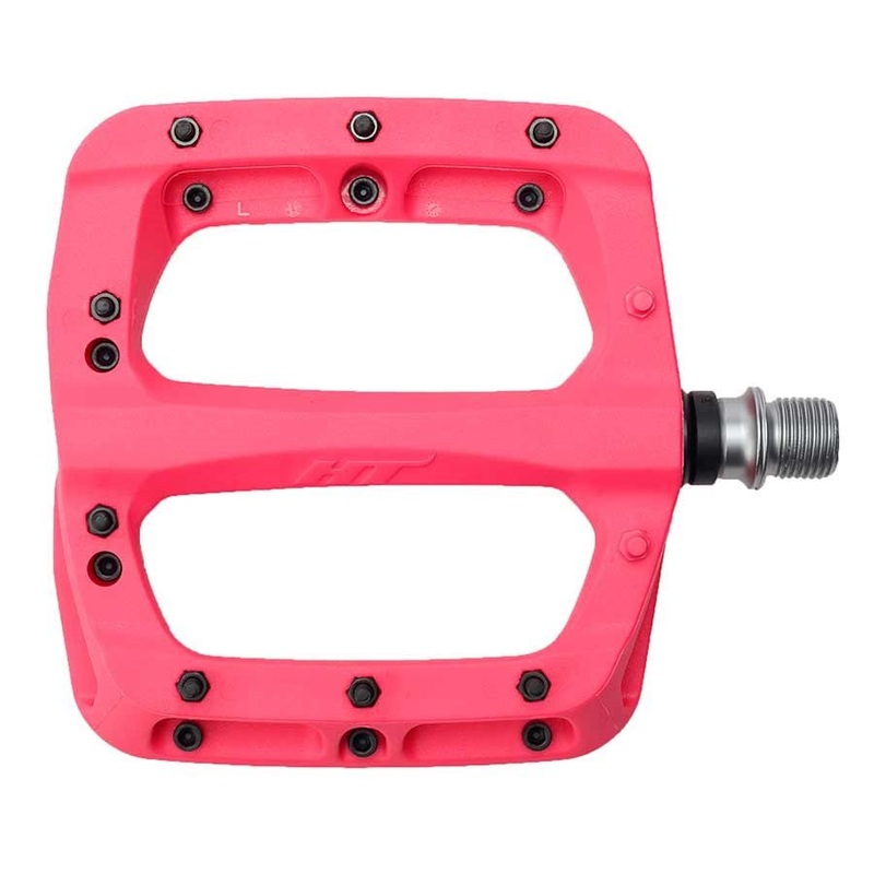 HT Components PA03A Nano P Platform Pedals – Body: Nylon – Spindle: Cr-Mo – Pink
