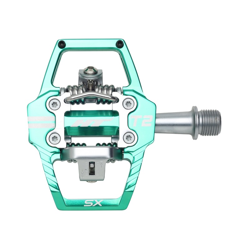 HT Pedals T2-SX Clipless Platform Pedals CrMo – Turquoise