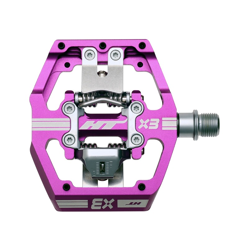 HT Pedals X3 Clipless Platform Pedals CrMo – Purple