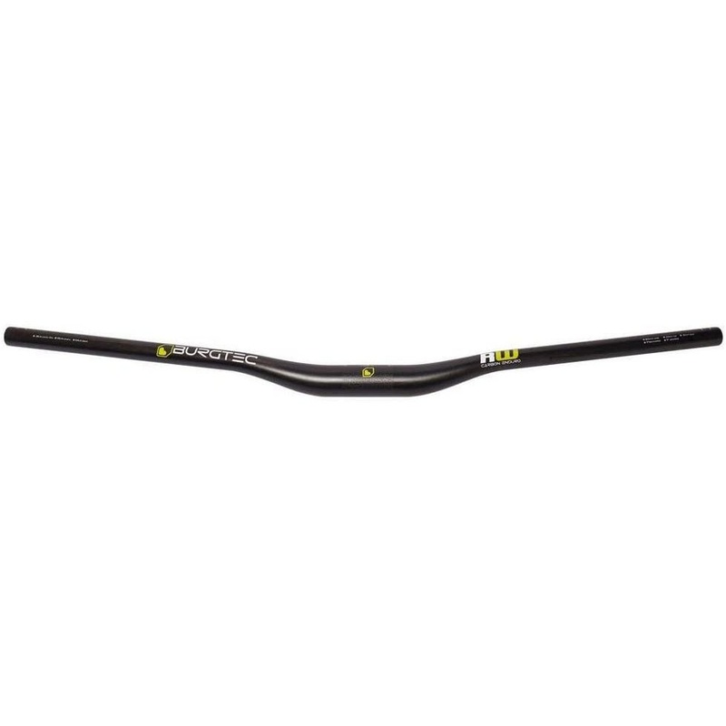 Burgtec Ride Wide Carbon DH Handlebar – 31.8mm Diameter – 20mm Rise – 800mm Wide – Black