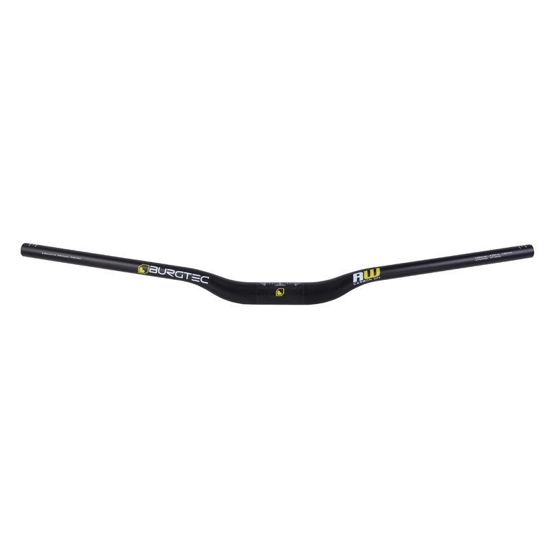 Burgtec Ride Wide Carbon DH Riser Bar – 35mm Diameter – 30mm Rise – 800mm Width – Black