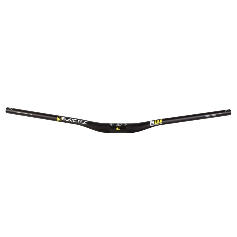 Burgtec Ride Wide Carbon Enduro Riser Bar – 35mm Diameter – 20mm Rise – 800mm Wide – Black