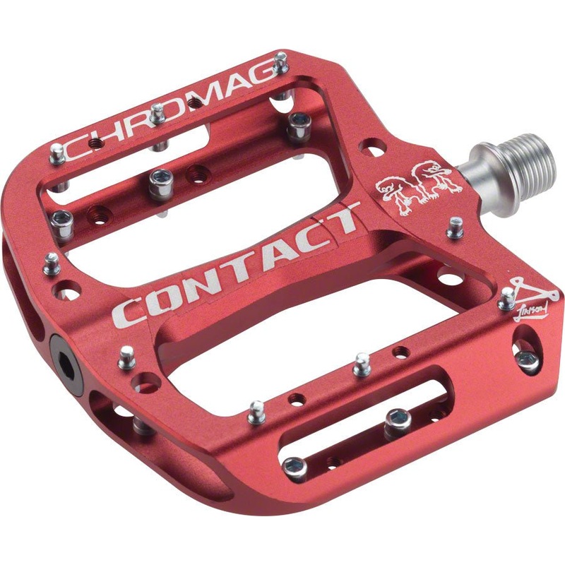 Chromag Contact Pedals – Platform Aluminum 9/16″ Red