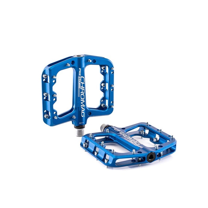 Chromag Pressure Platform Pedals Body: Aluminum Spindle: Steel 9/16 Blue