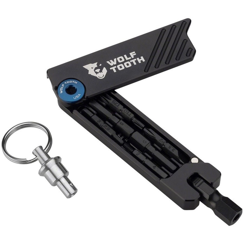 Wolf Tooth 6-Bit Hex Wrench Multi-Tool with Keyring – Blue