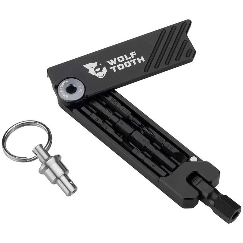Wolf Tooth 6-Bit Hex Wrench Multi-Tool with Keyring – Gray