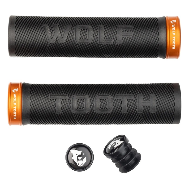 Wolf Tooth Components Echo Lock-On Grip Set – Blk/Orange