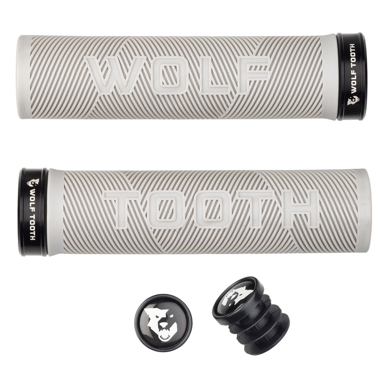 Wolf Tooth Components Echo Lock-On Grip Set – Gray/Blk