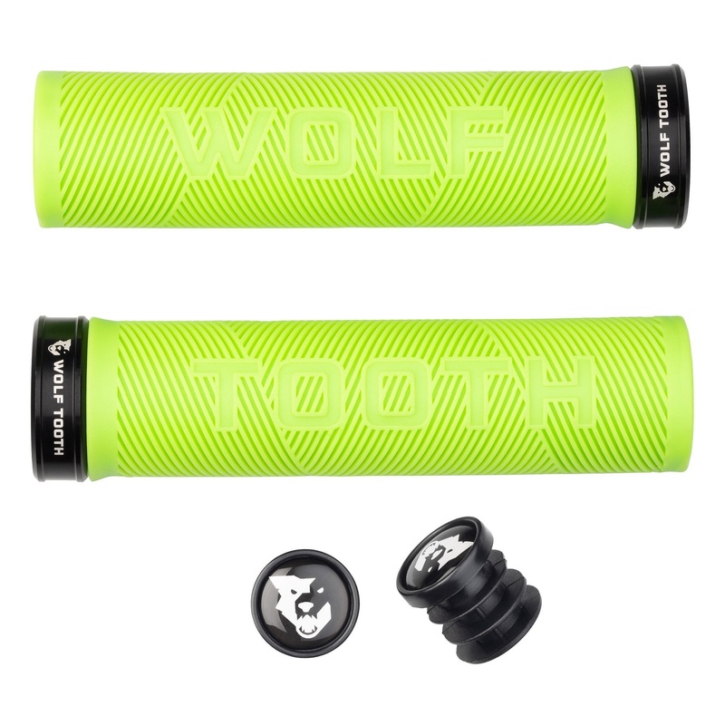 Wolf Tooth Components Echo Lock-On Grip Set – Green/Blk