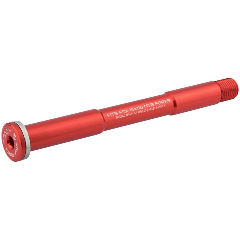 Wolf Tooth Front Thru Axle – FOX 15x110mm – Red