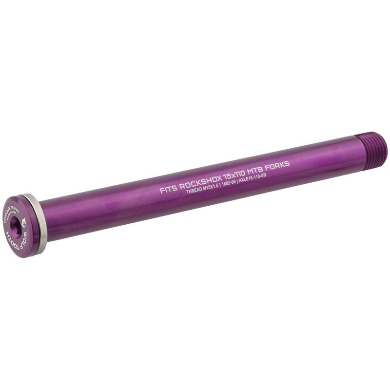 Wolf Tooth Front Thru Axle – RockShox 15x110mm – Purple