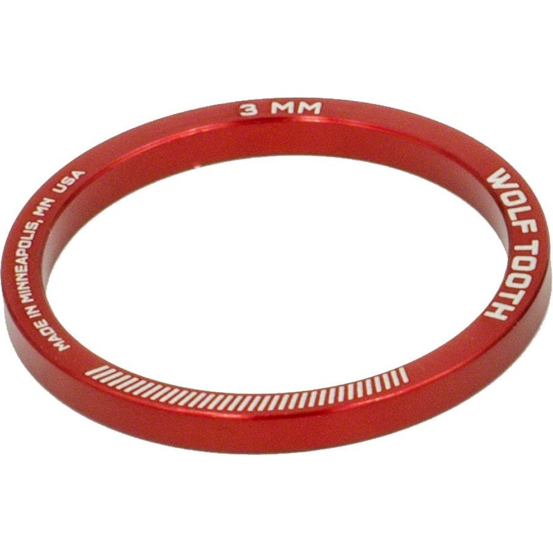 Wolf Tooth Headset Spacer 5 Pack 3mm Red