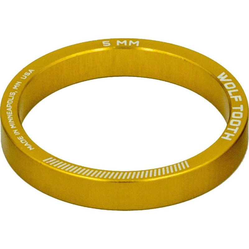 Wolf Tooth Headset Spacer 5 Pack 5mm Gold