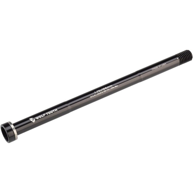 Wolf Tooth Rear Thru Axle – M12 1.75x198mm – Black