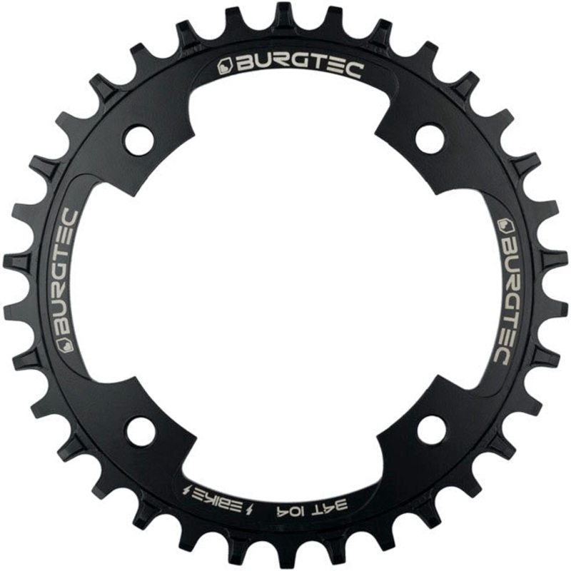 Burgtec E-Bike Steel Thick Thin Chainring – 104MM BCD – Outside Fit – 34T- Black